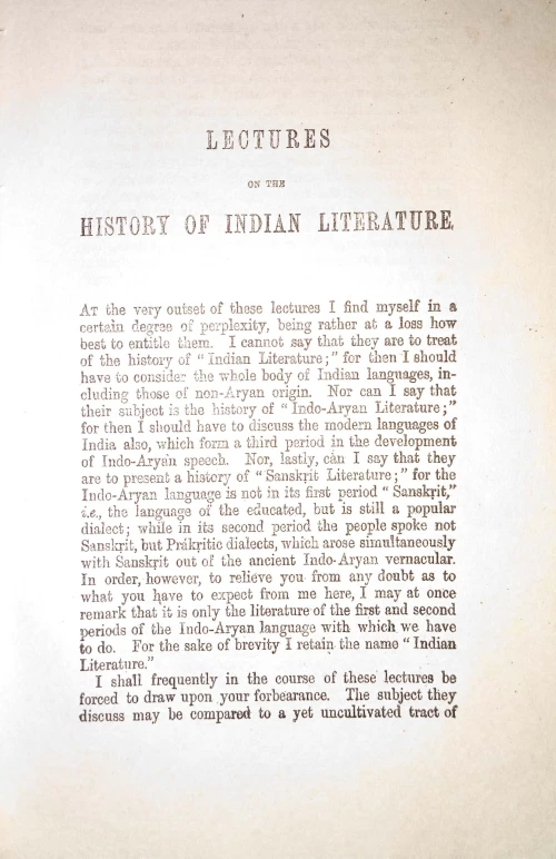 History of Indian Literature